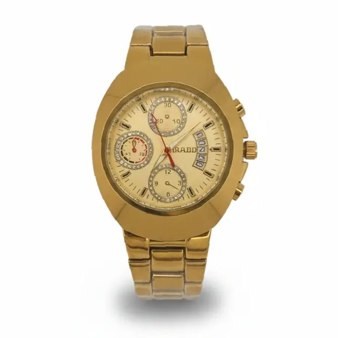 Gold wristwatch with a detailed face RADO GOLD MEN'S WATCH, premium watches