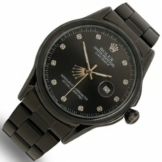 Rolex Datejust Black Dial Diamond Men's Luxury Watch, la store.pk/men watch