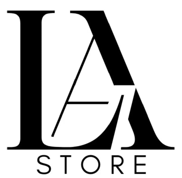 Black logo with 'LA' on a white background_LA store.pk